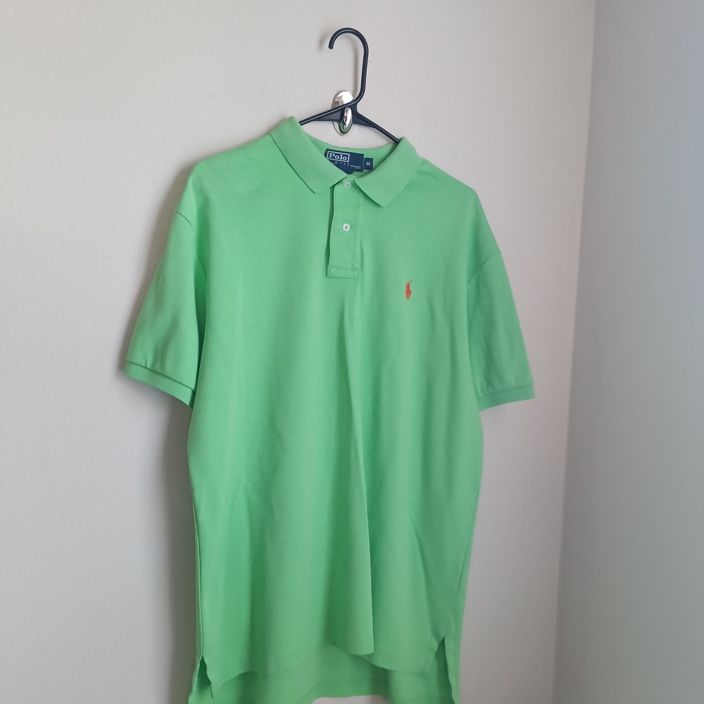 Polo Ralph Lauren Shirt Men M Green Preppy Versatile Academia Office Nostalgia